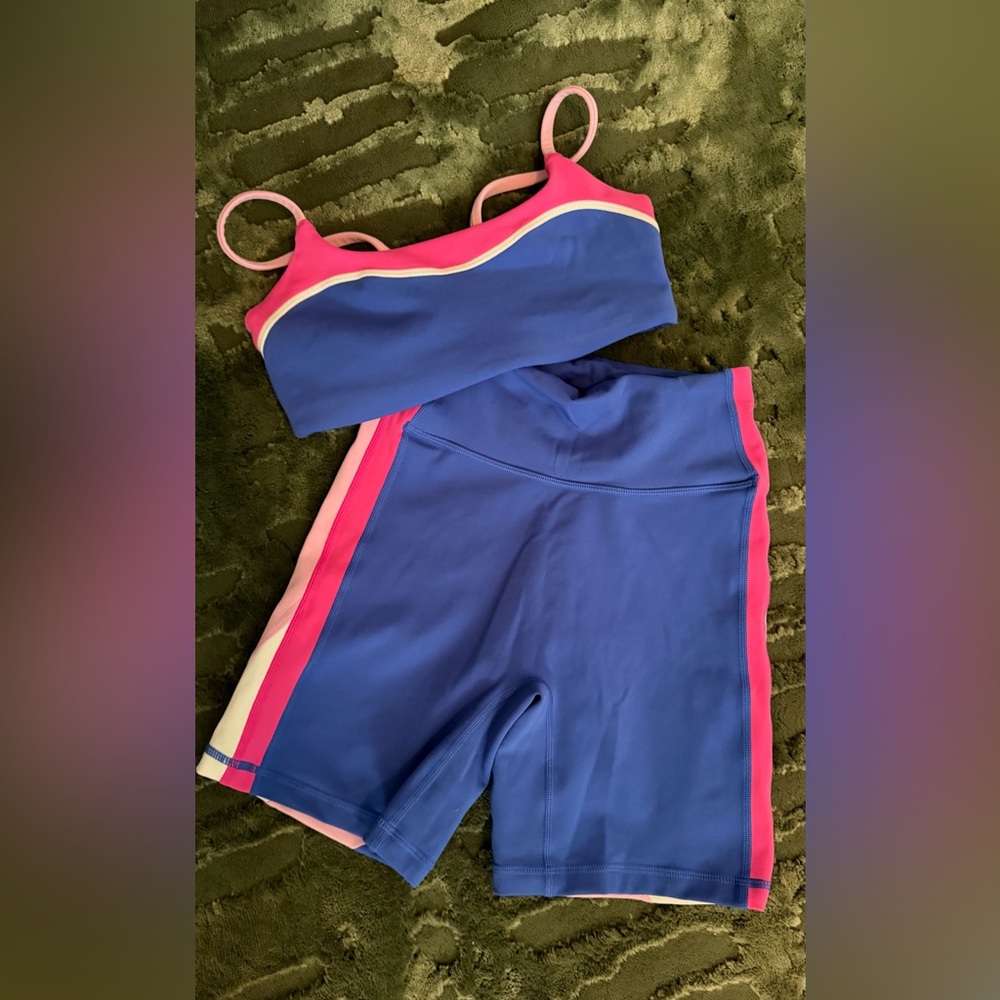 LSKD revitalise ultra high  6” shorts and embrace sport  bra set XS